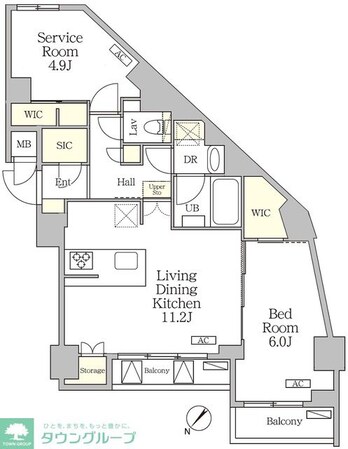 アジールコート池尻大橋の物件間取画像